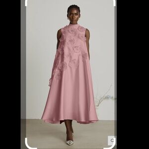 Elegant Sleeveless Floral Pink Dress (maternity)